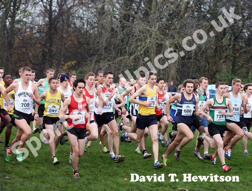 676 Lewis Hogg (Gateshead Harriers), start of the under-20s, 2012 McCain Liverpool Challenge.